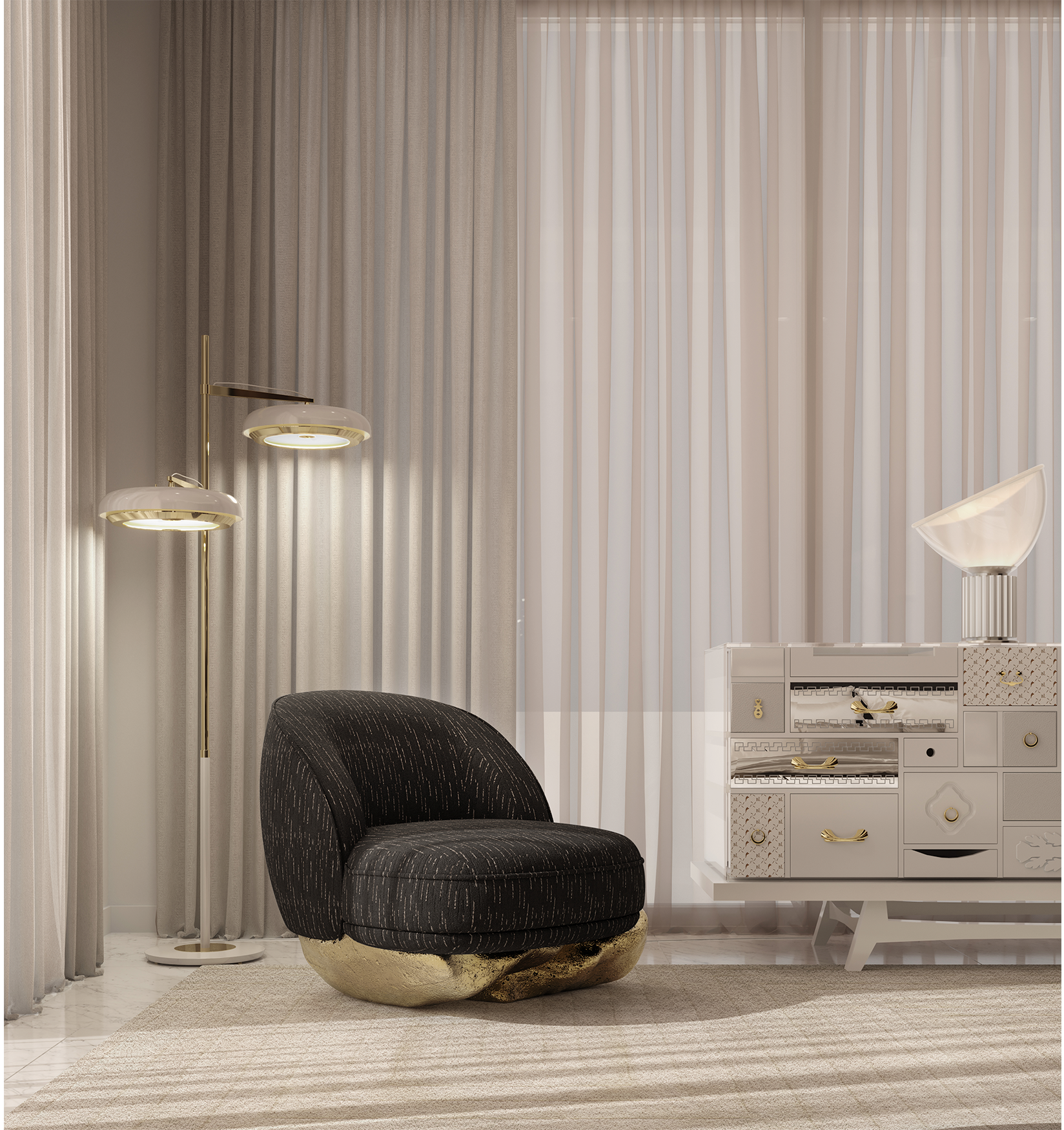 Black Luxe Armchair