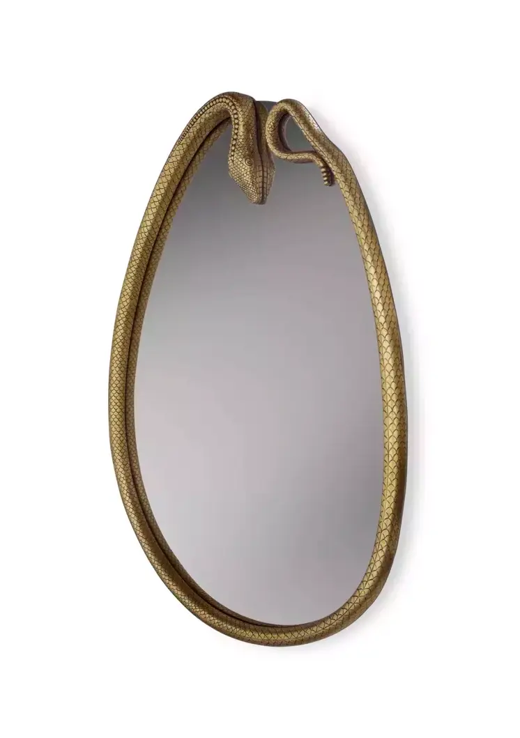 Serpentine Pear-Shaped Wall Mirror