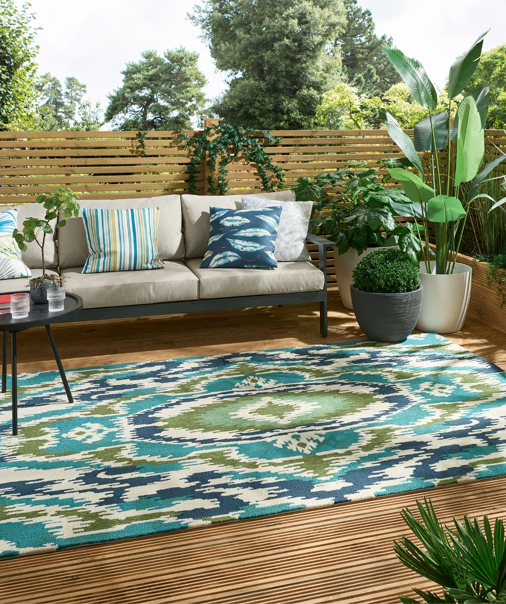 Ixora Emera/Palm/Chartr outdoor 442007 Rug