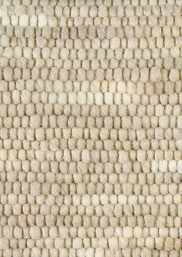Beige Wool Handwoven Rug Cobra 29401 ☞ Size: 140 x 200 cm