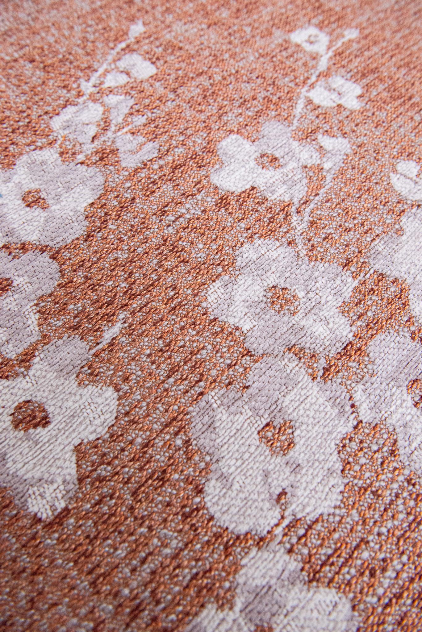 Copper Pink 9371 Round Rug