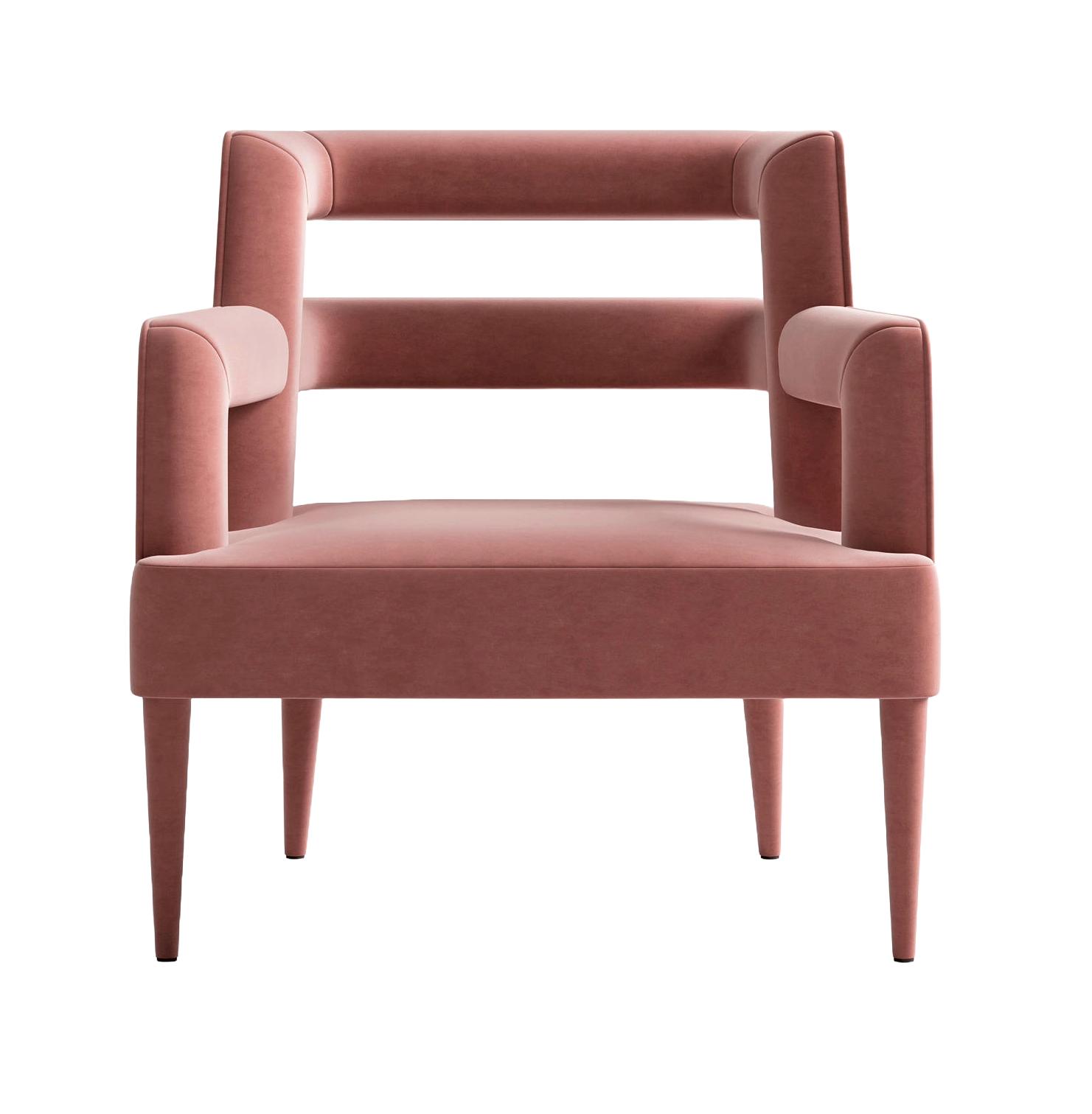Upholstered Pink Armchair Charm