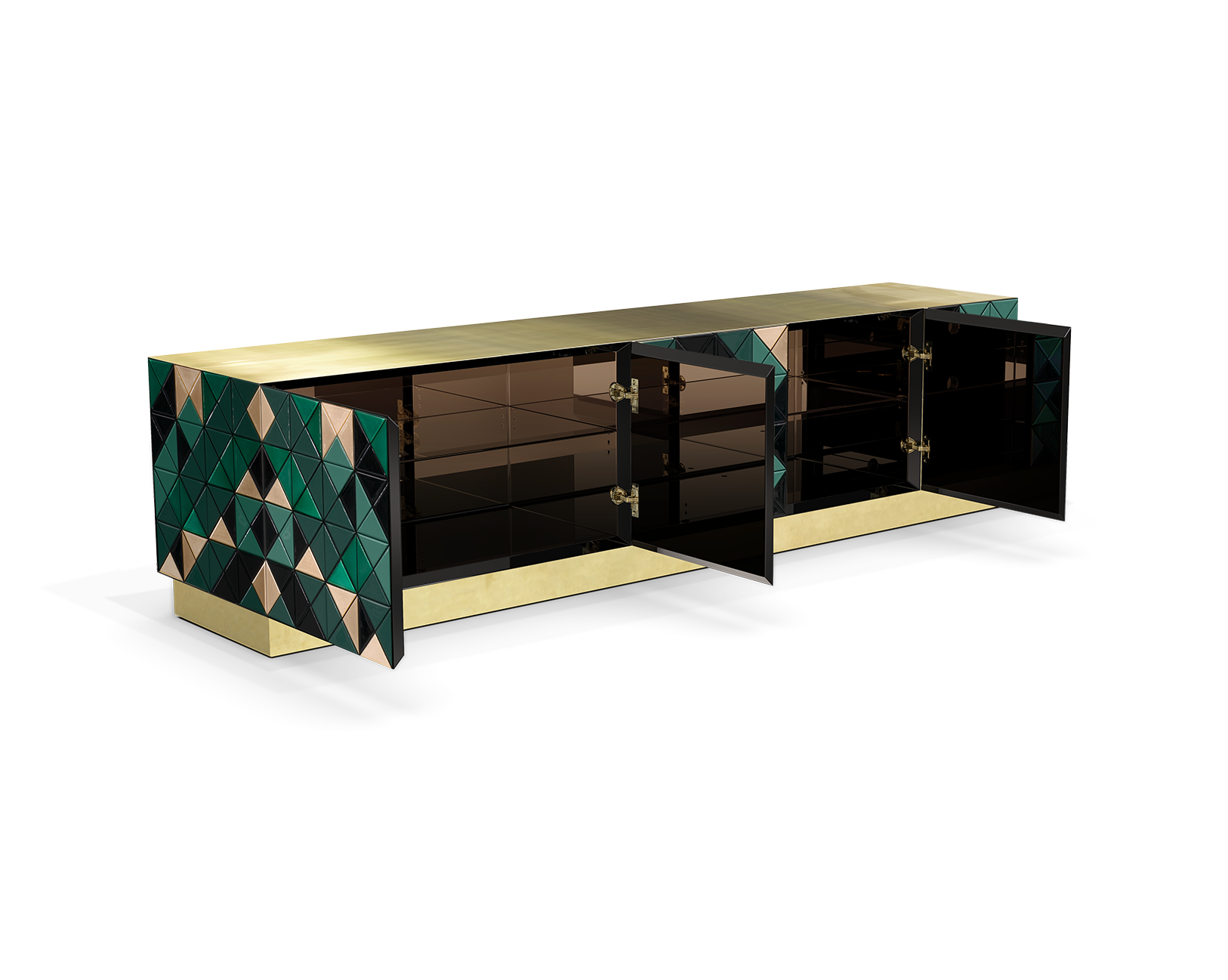 Mosaic Green TV Cabinet