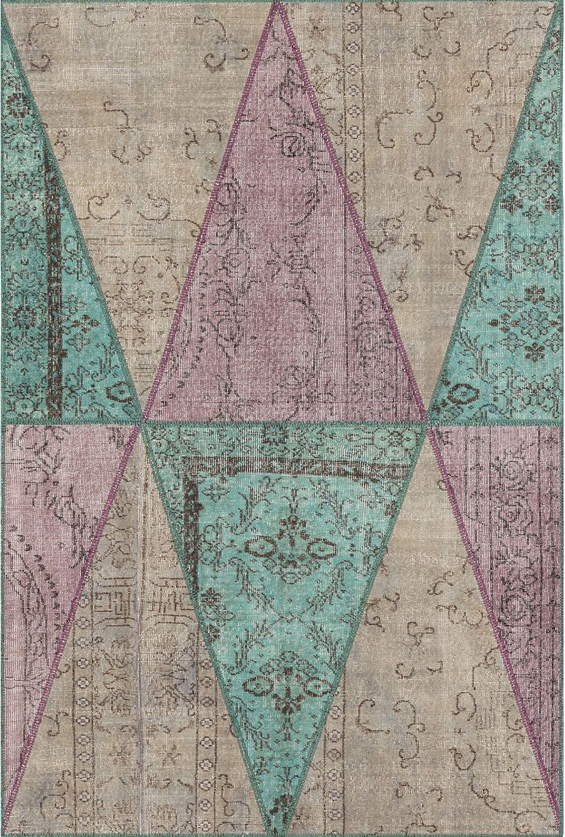 Patchwork Purple / Turquoise Rug
