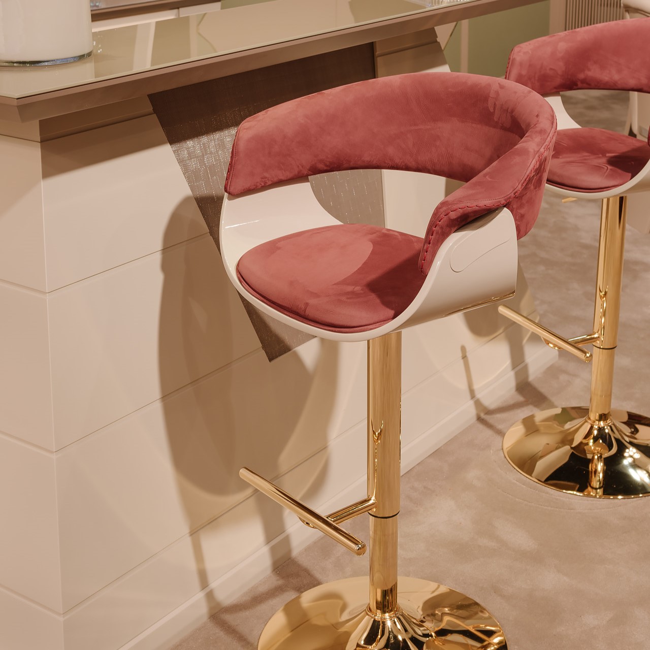 Joyce Handcrafted Swivel Stool - 2
