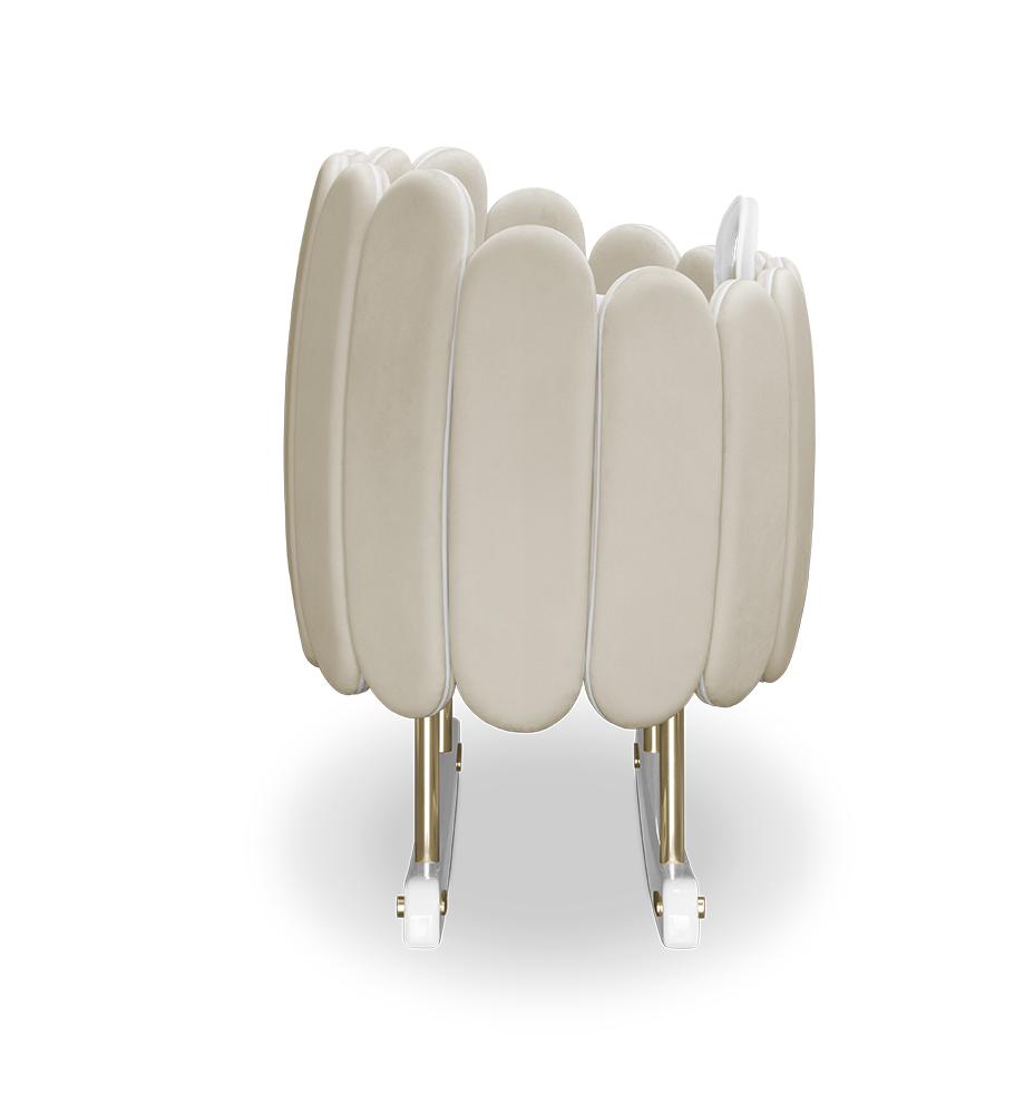 Lotus Beige Rocking Crib