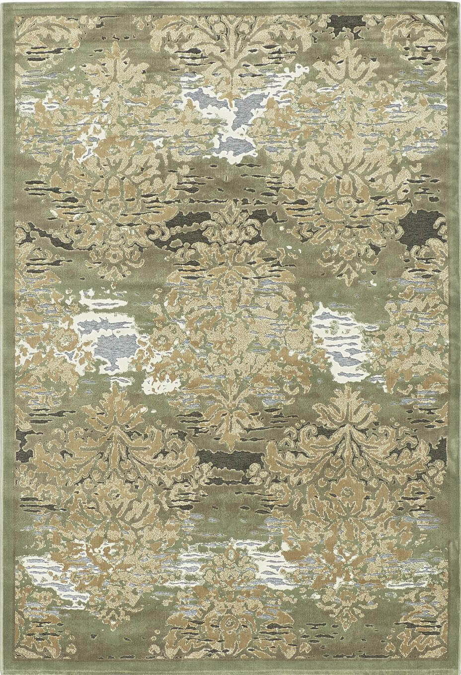 Olive Green Flat Woven Area Rug Antigua 205Y/Q33 | Size: 195 x 280 cm