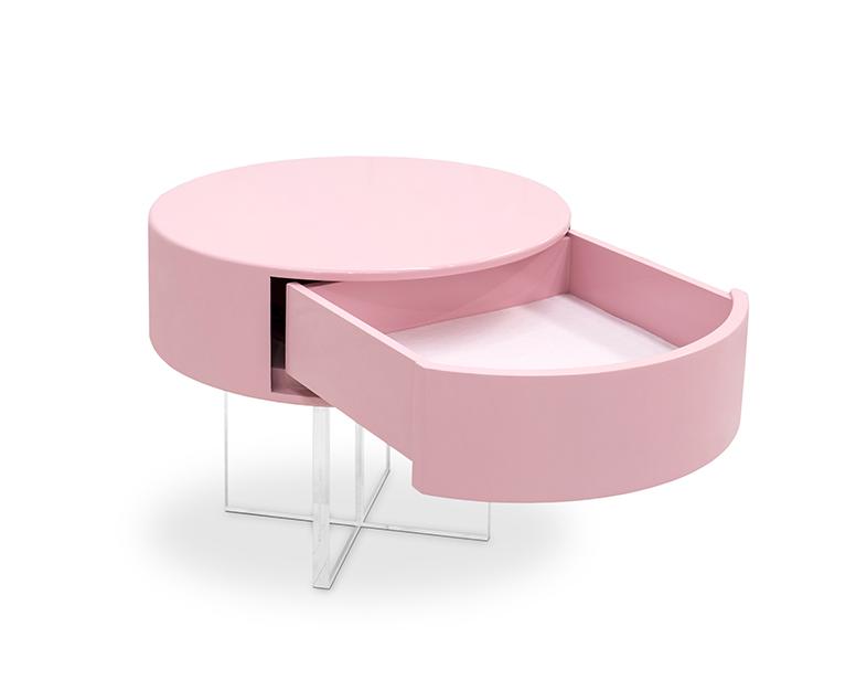 Nimbus Pink Bedside Table