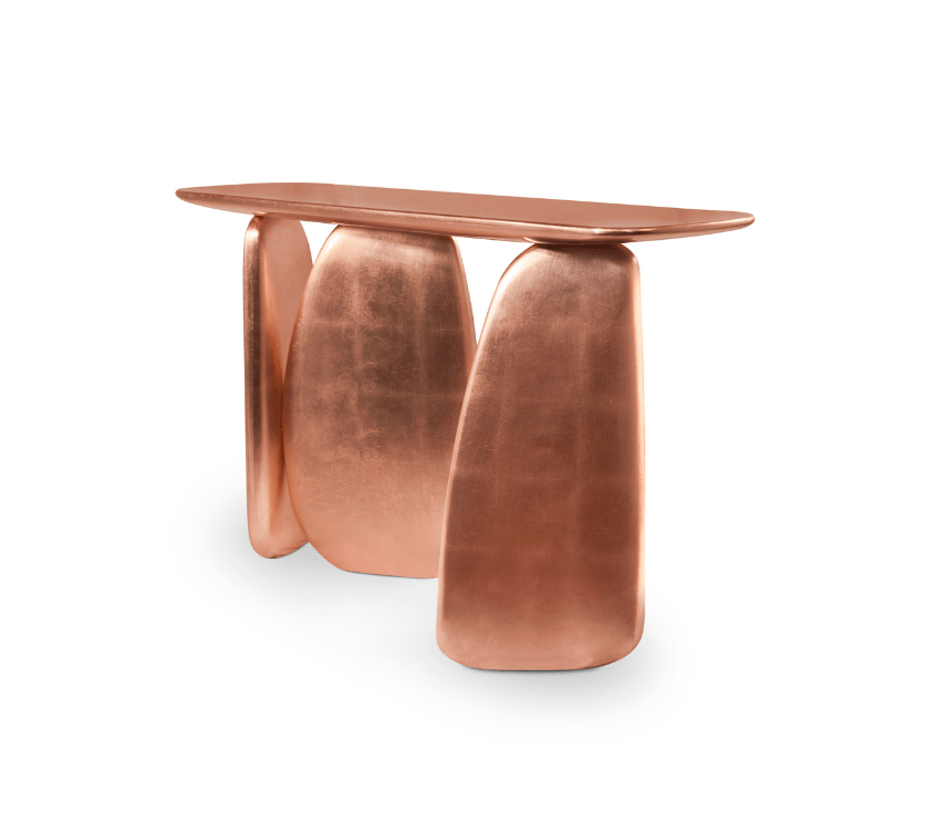 Sculptural Copper Console