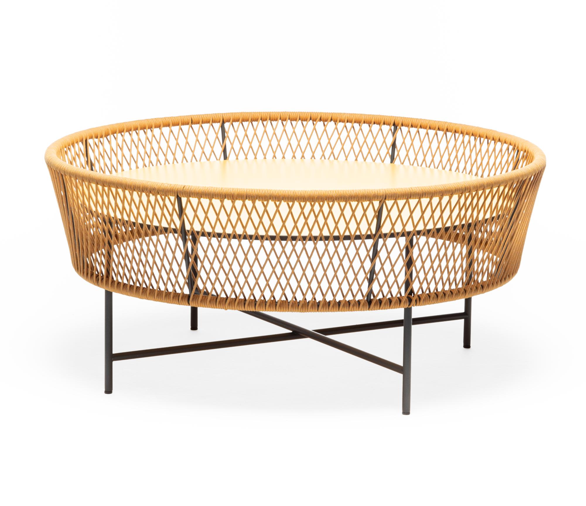 Tamburo Round Yellow Outdoor Coffee Table