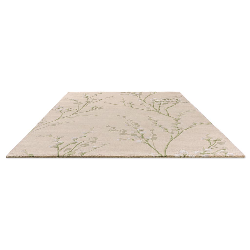 Pussy Willow Hedgerow Green Rug
