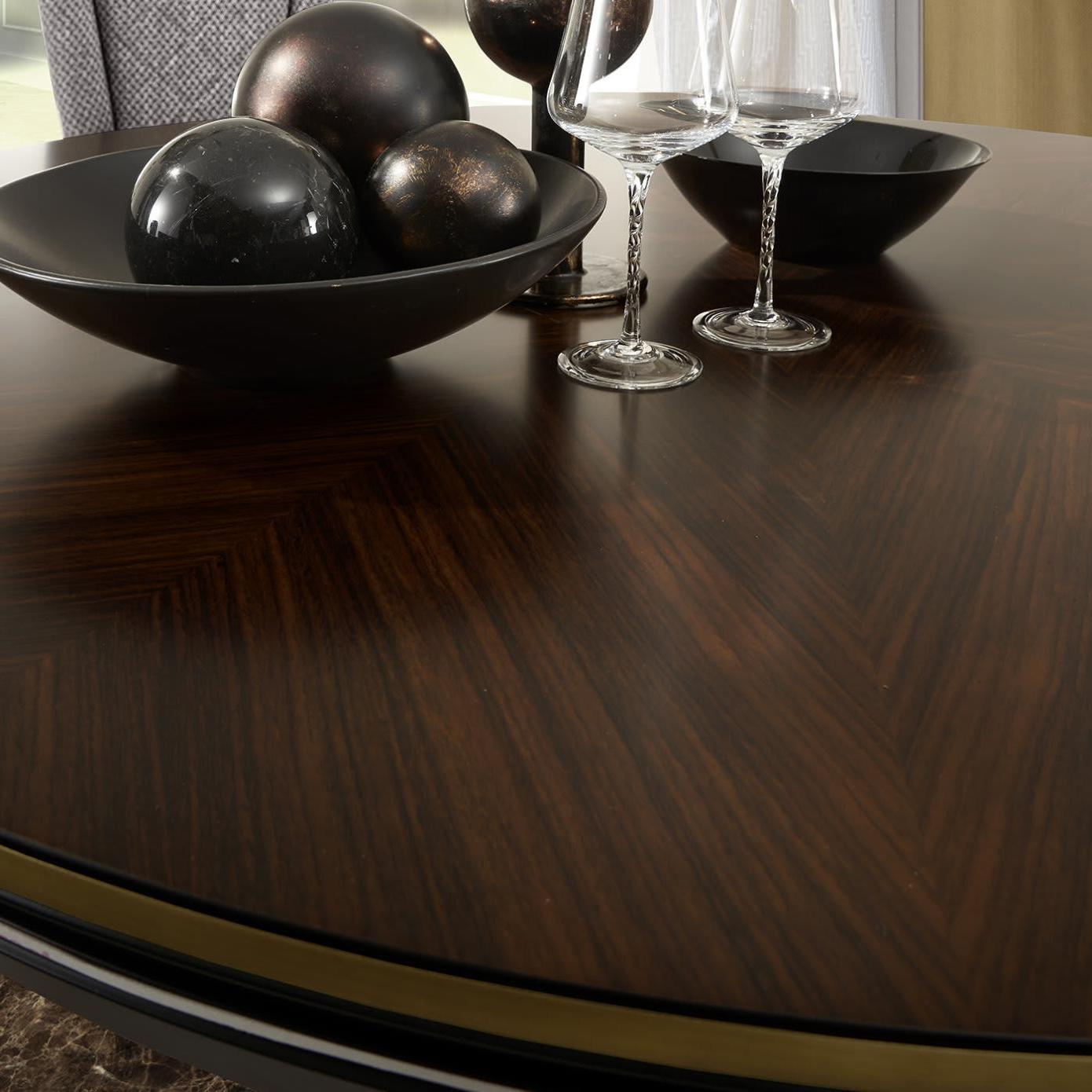 Contemporary Round Dining Table | Configuration: With Lazy Susan