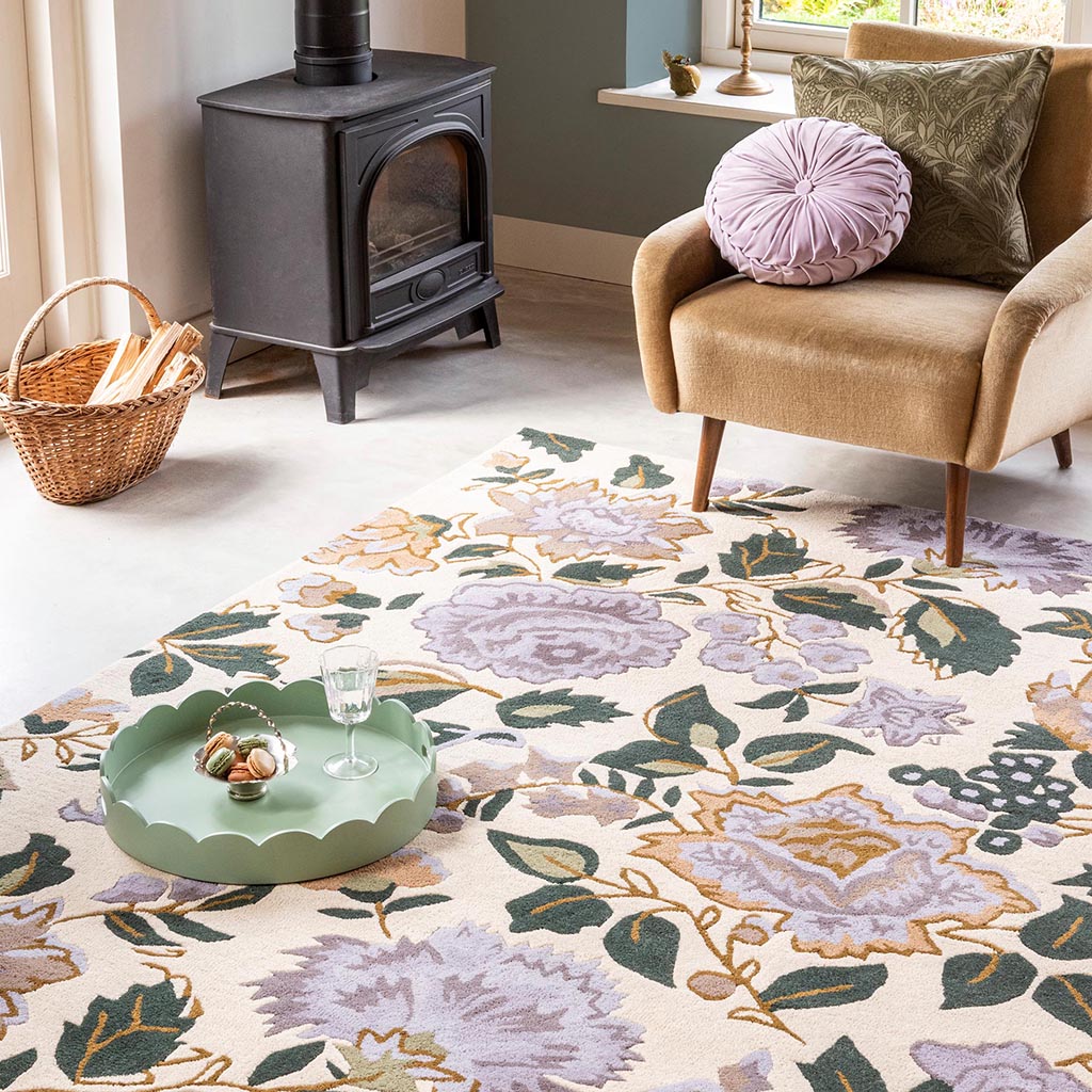 Wendling Floral Heather Pu Rug
