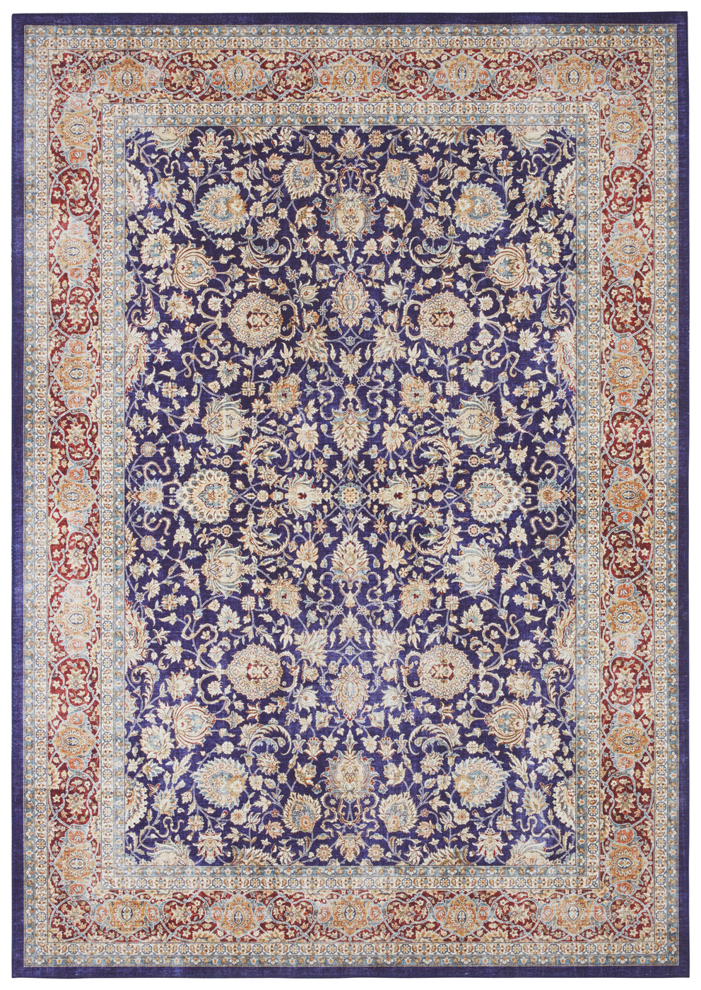 Keshan Maschad  In Oriental-optic Navy Rug