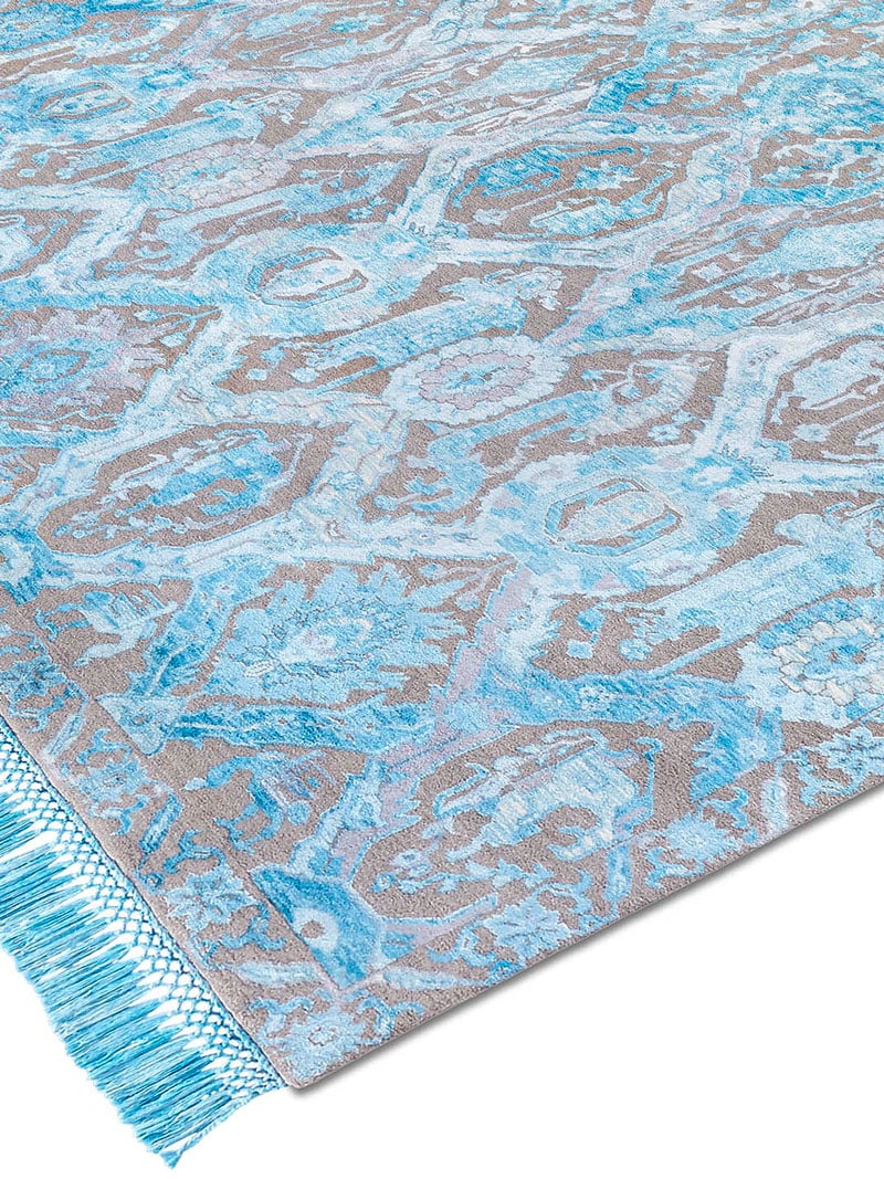 KavaBagh Blue Handmade Luxury Rug