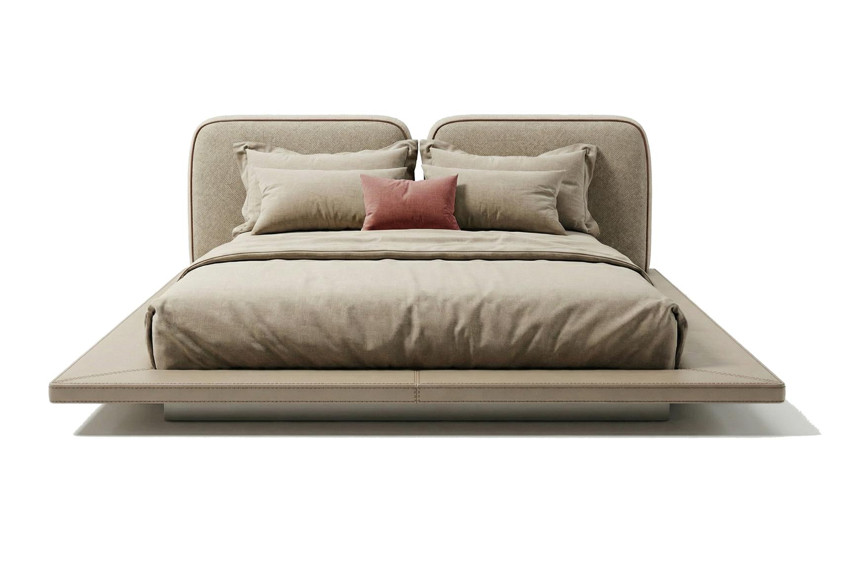 Aura Low Bed with Headboard