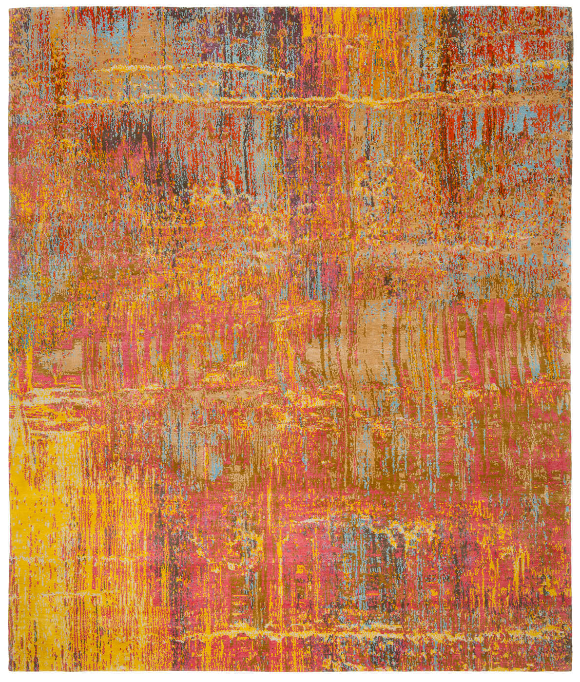 Artwork 17 Multicolor Pink Rug