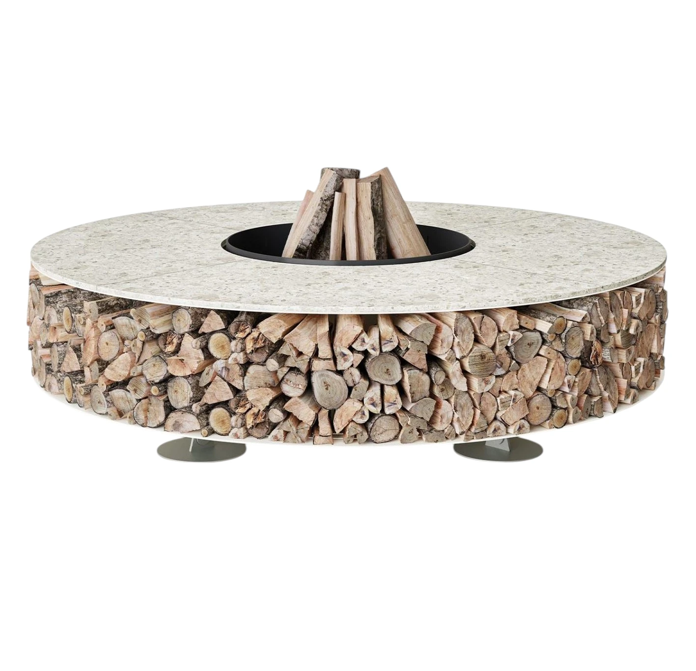 Zero Keramik White Fire Pit