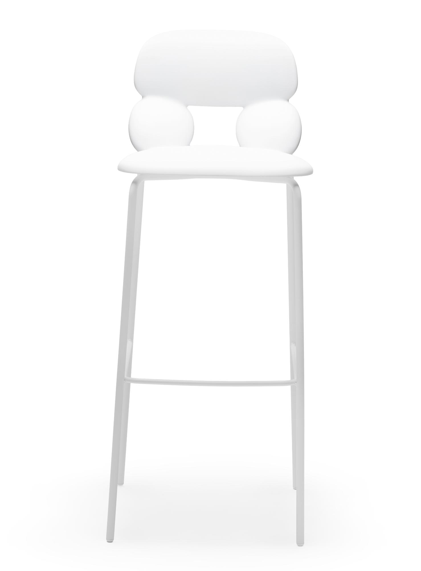 Nube White Bar Stool