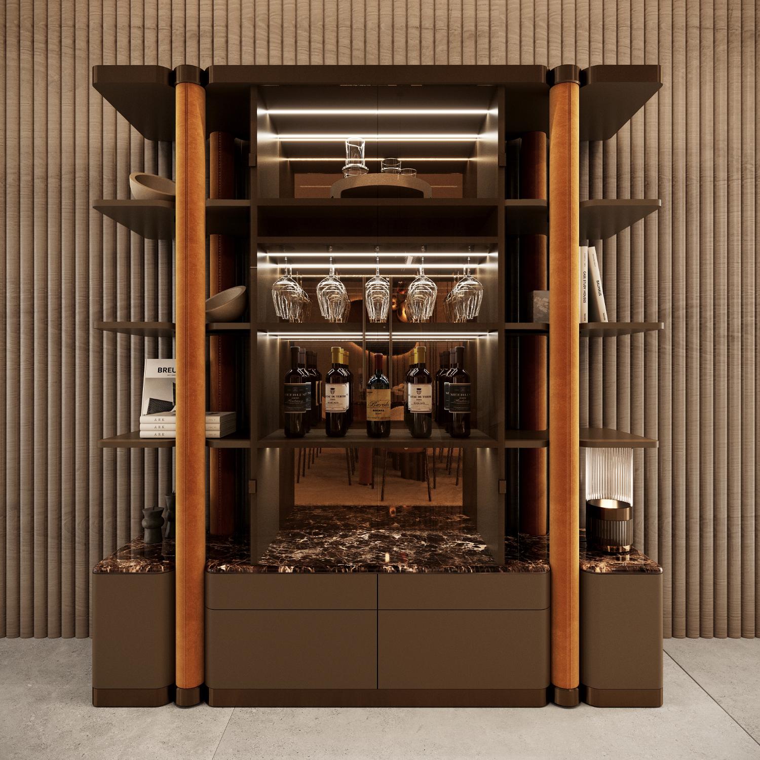 Bon Ton Open Wine Storage Cabinet
