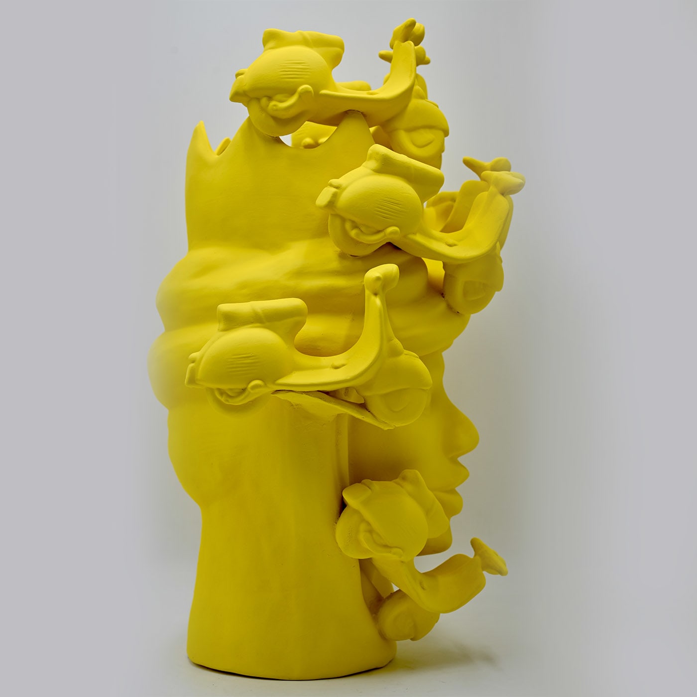 Matte Yellow Moor's Sculpture