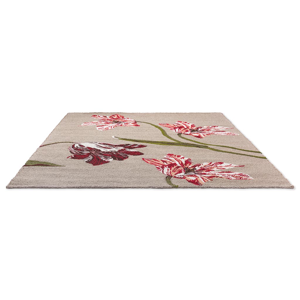 Botanical Tulip Beige/Red Outdoor Rug