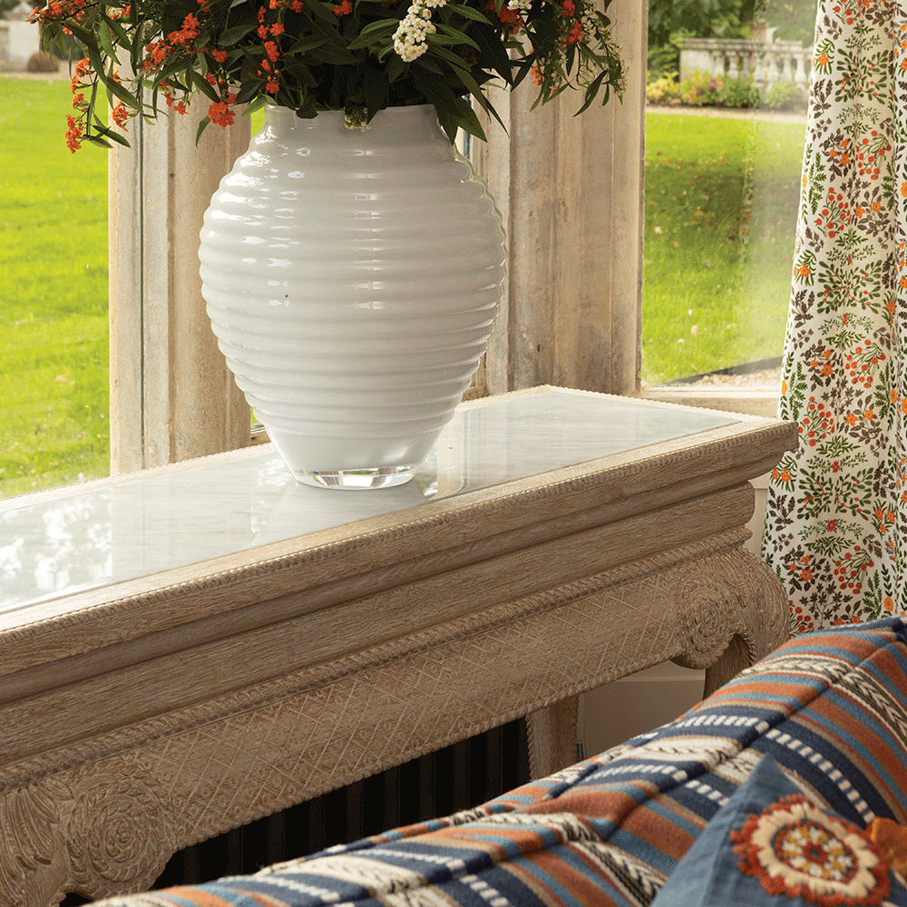 York Mini Console Venetian White Oak