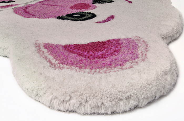 Animals Polar Bear Ivory / Pink Rug