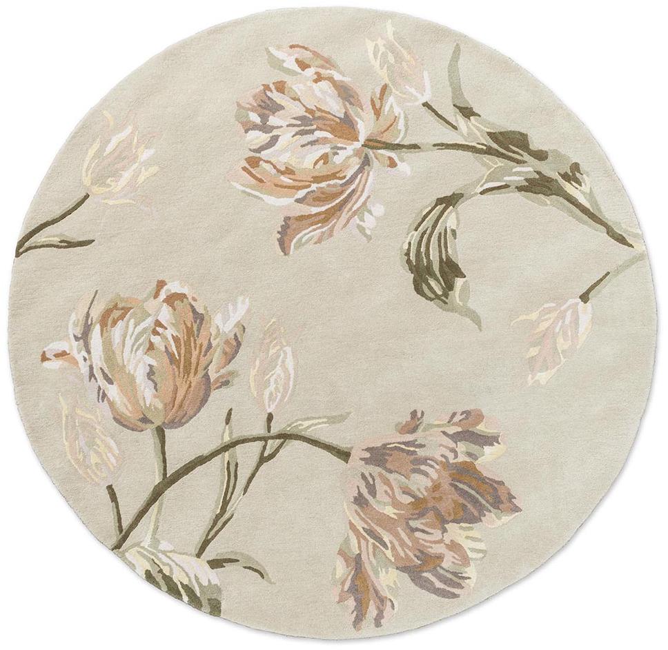 Gosford Natural/Sage Green Round Rug