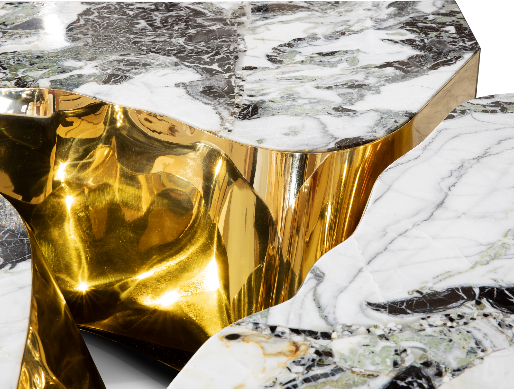 Fissure Marble Accent Center Table