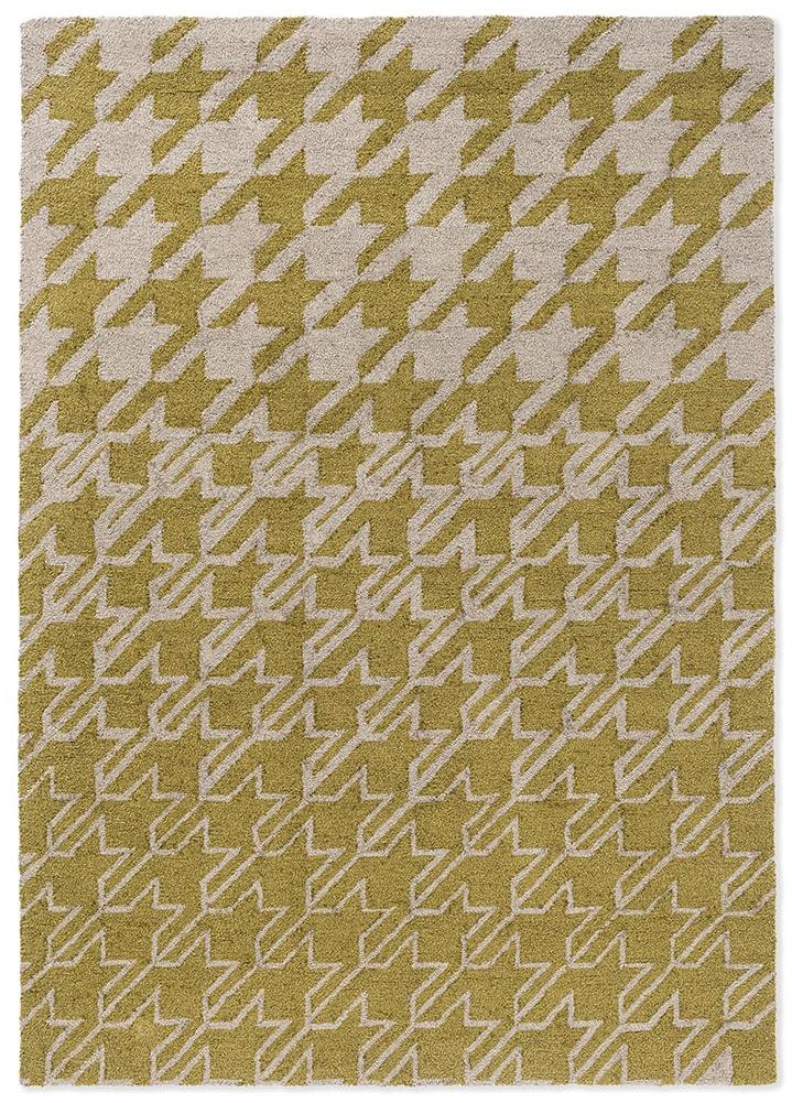 Houndstooth Mustard Outdoor Rug