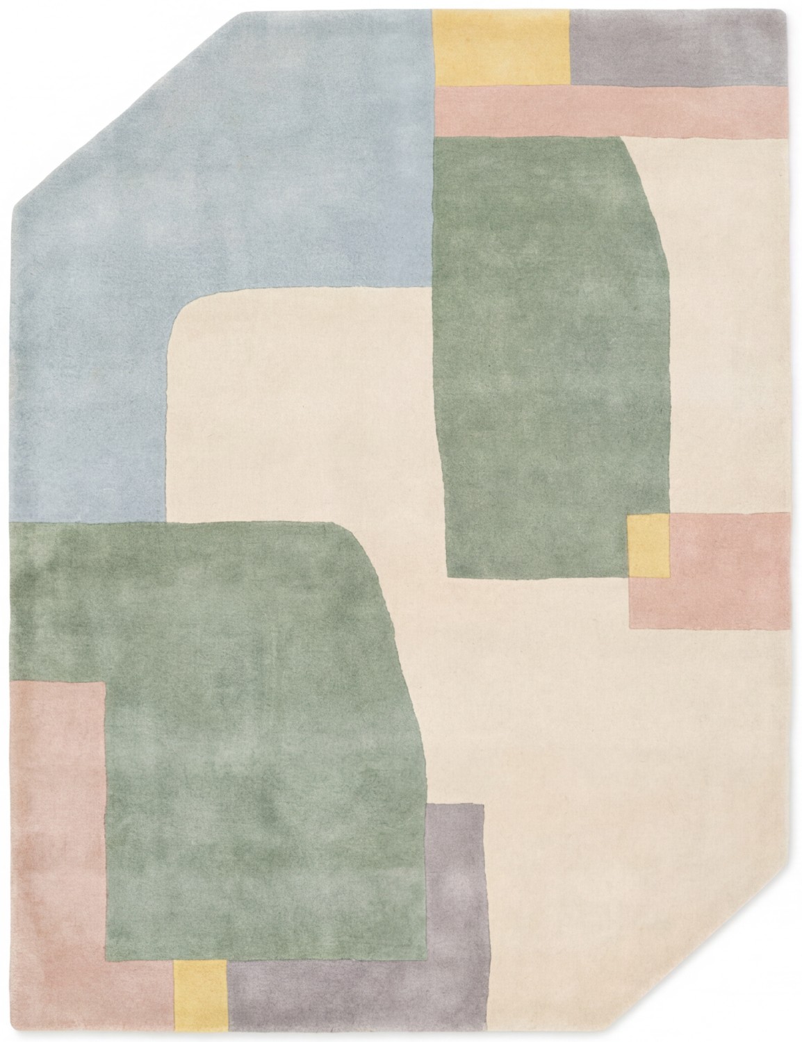 Rounded Blocks Soft Rug