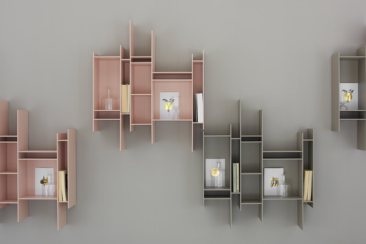 Randomito Bookcase | Colour: Matt Laquered Light Grey