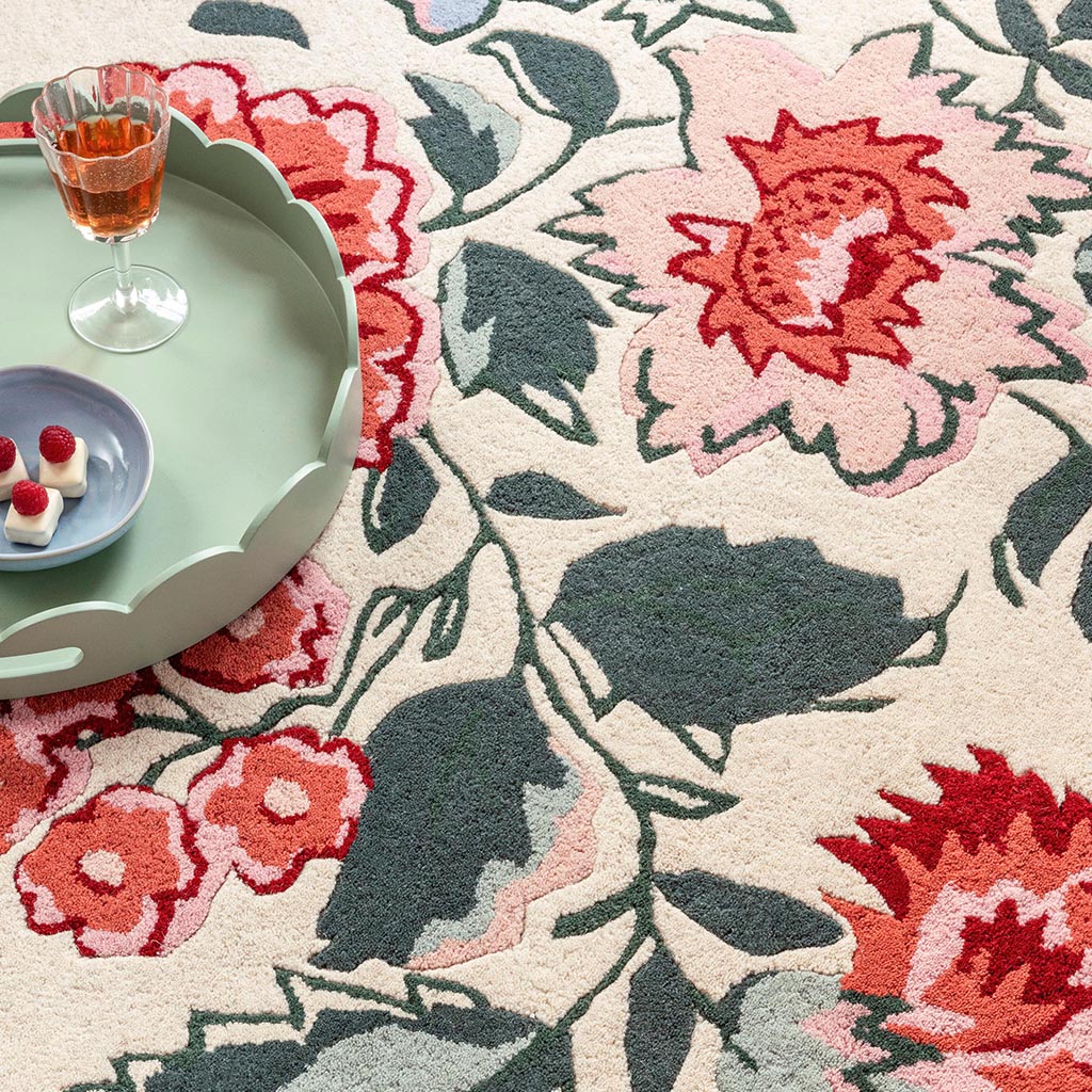 Wendling Floral Poppy Red Rug