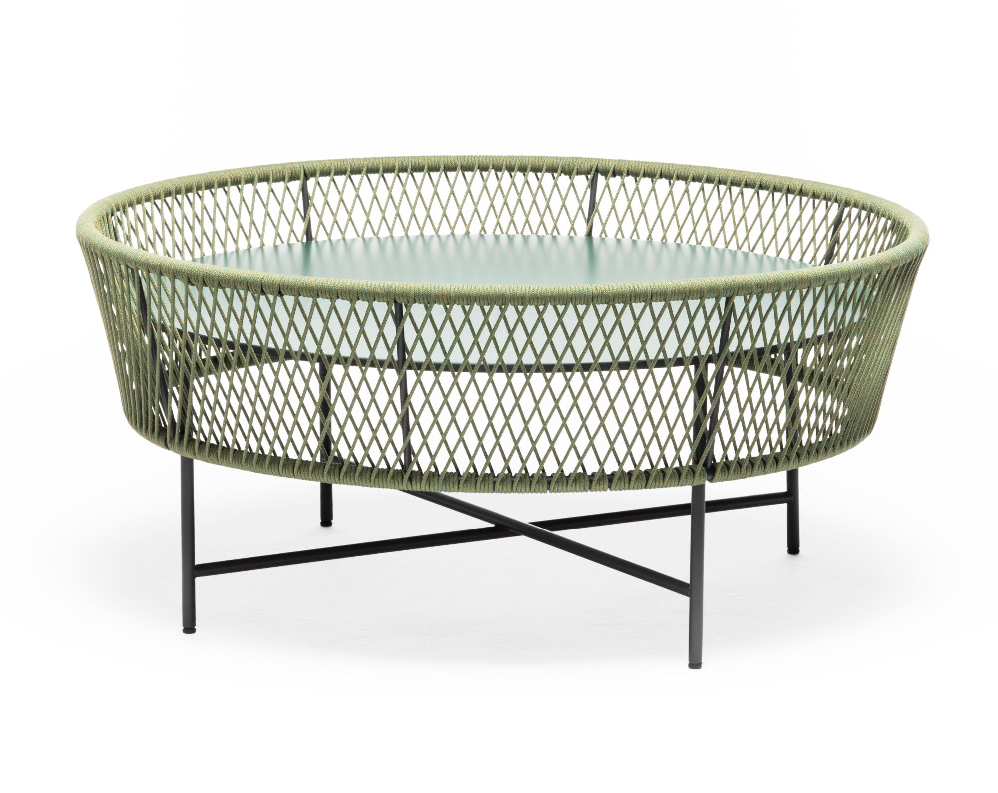 Tamburo Round Green Outdoor Coffee Table