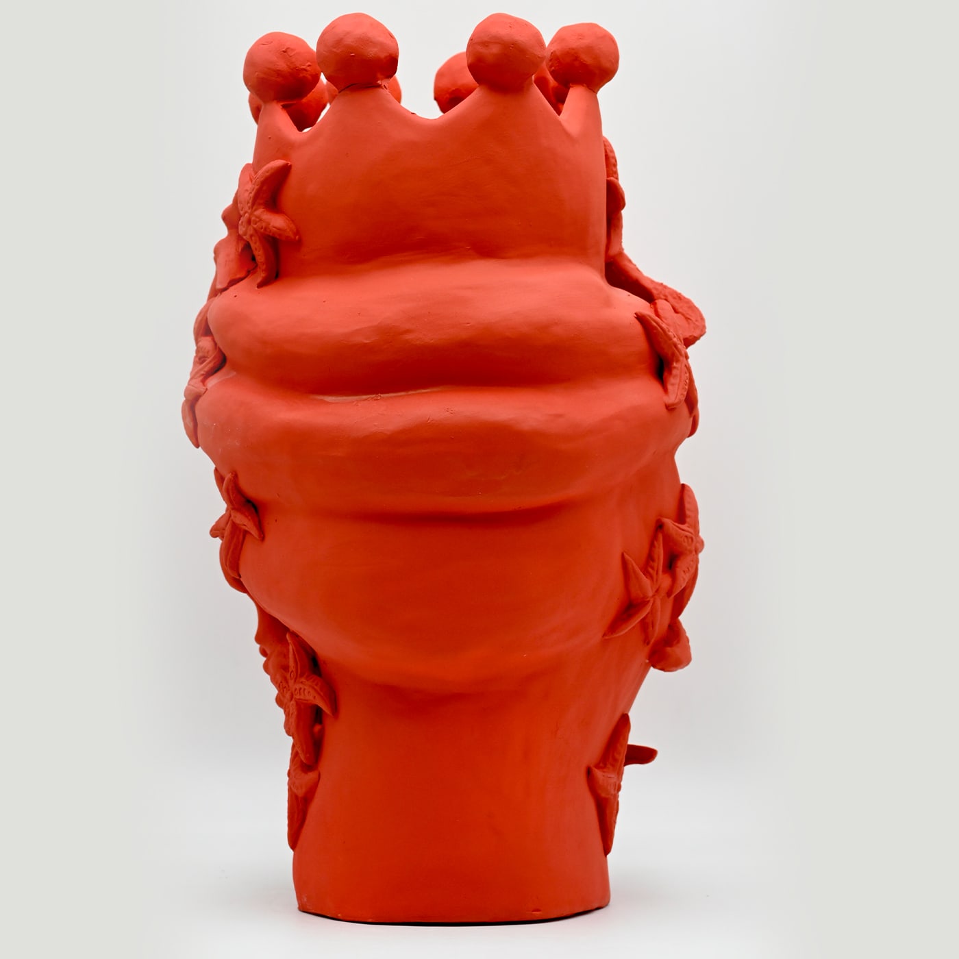 Red Handmade Moor's Head Sculpture