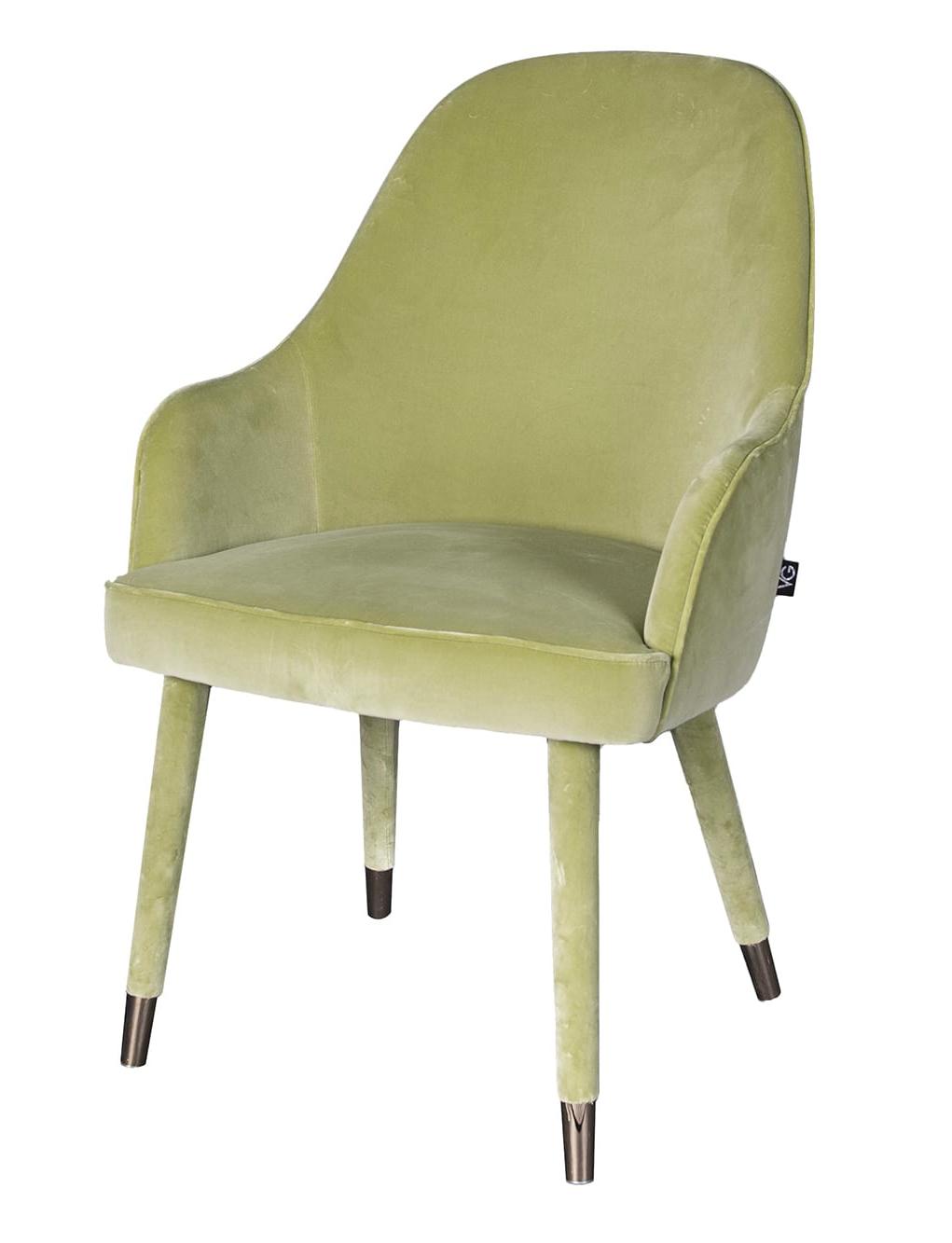 Paulette Green Dining Chair with Arms