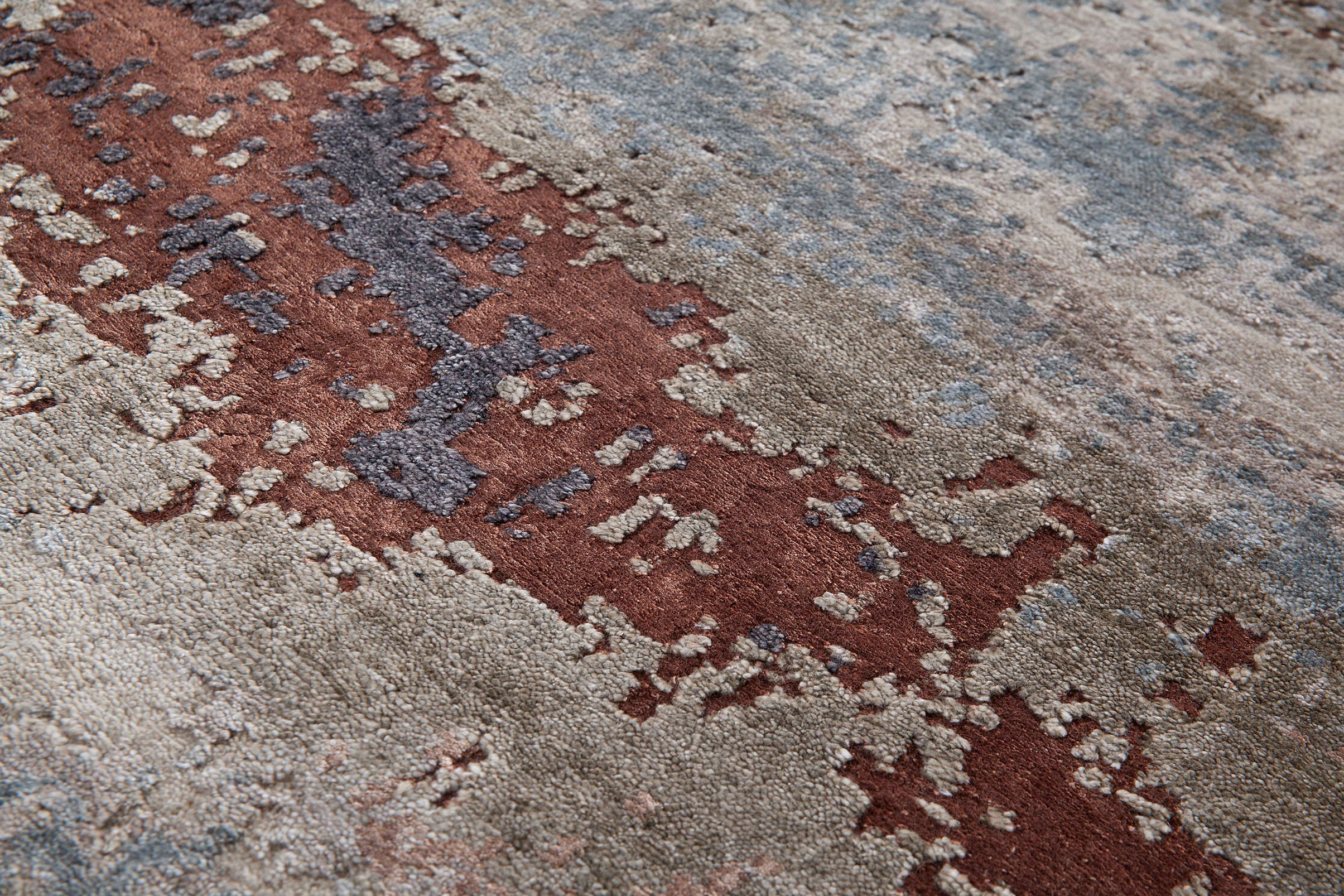 Hand-Knotted Abstract Rug