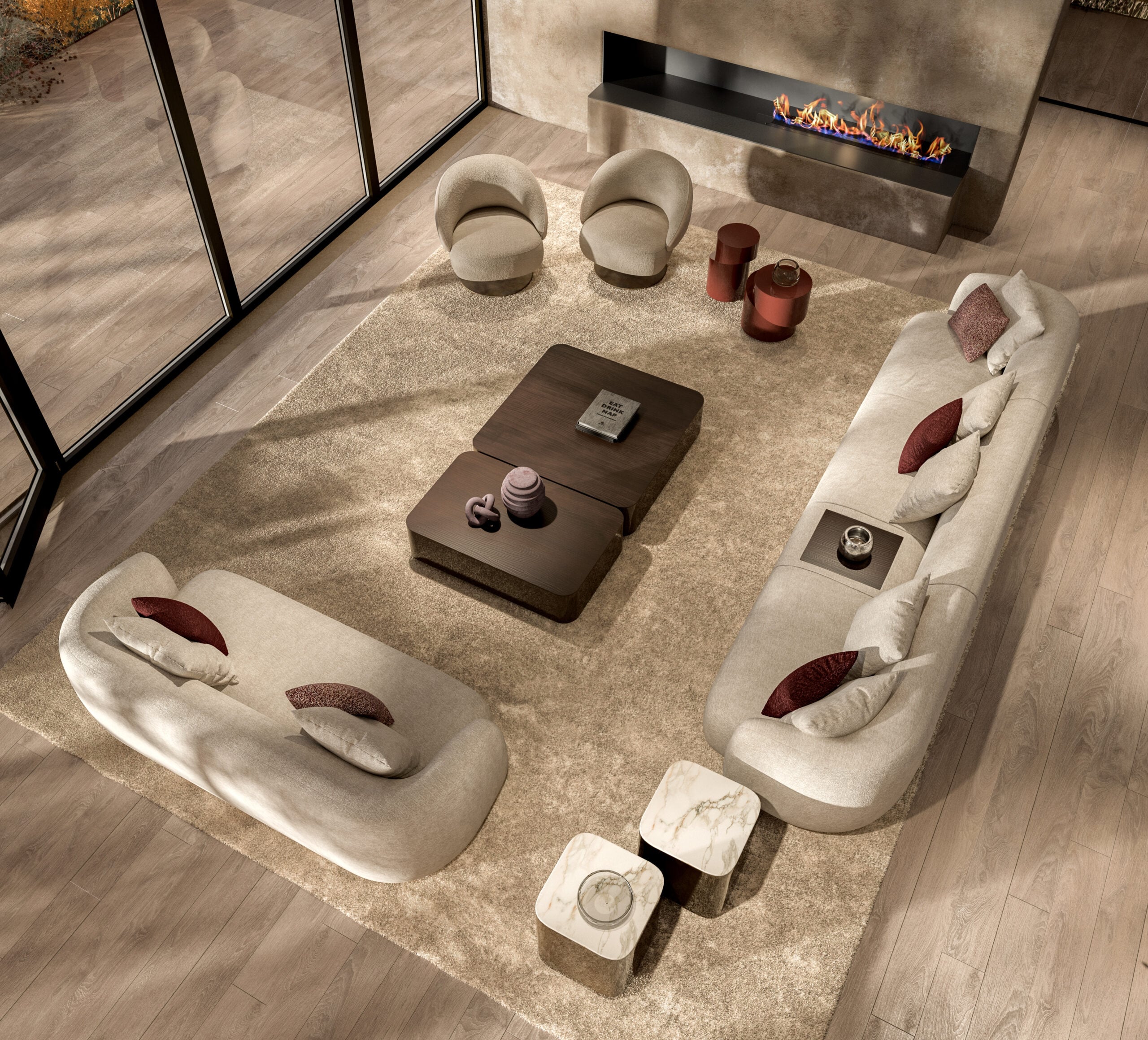 Italian Fixed Sofa - 3