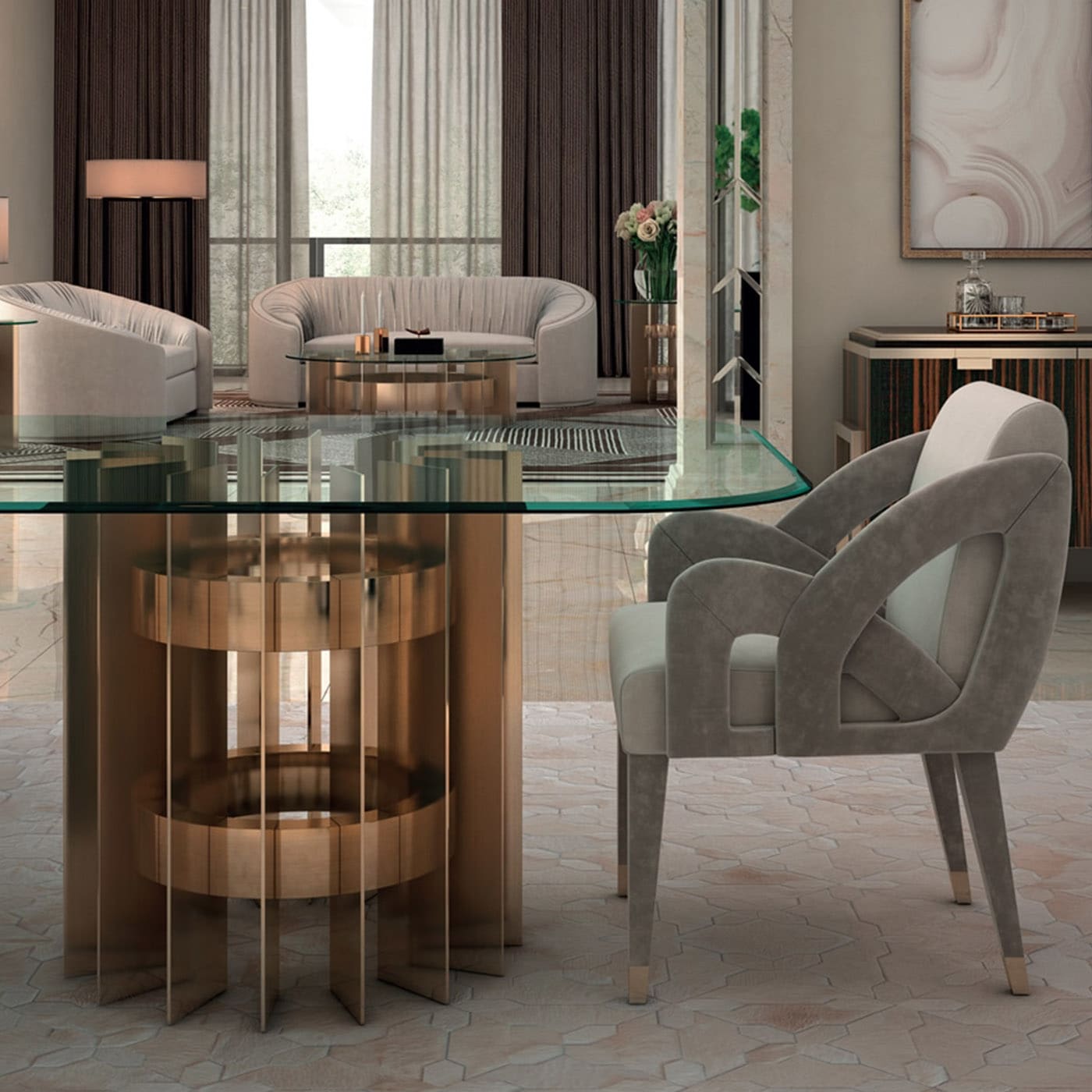 Rockefeller Modernist Dining Table