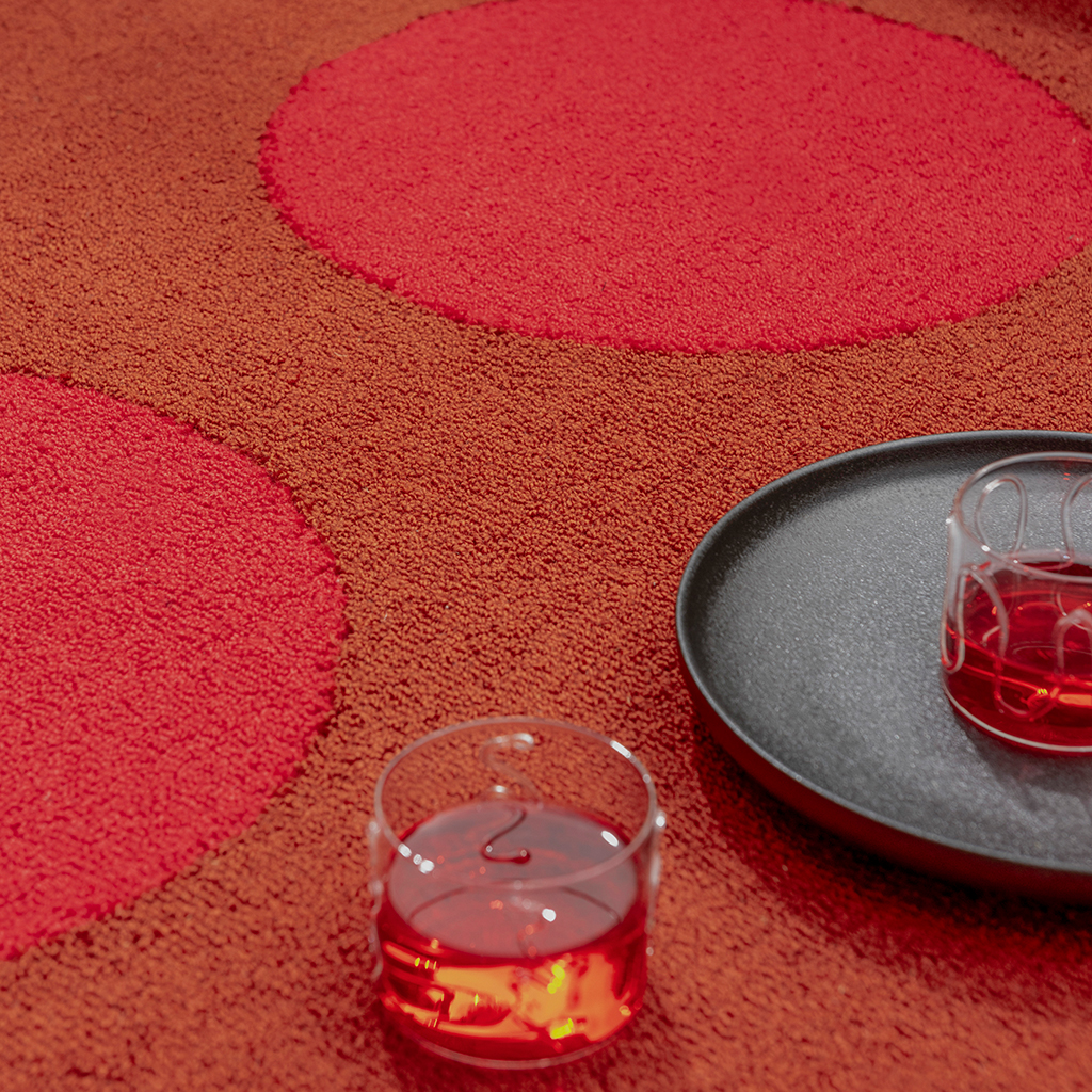 Festival Dots Red Outdoor Rug