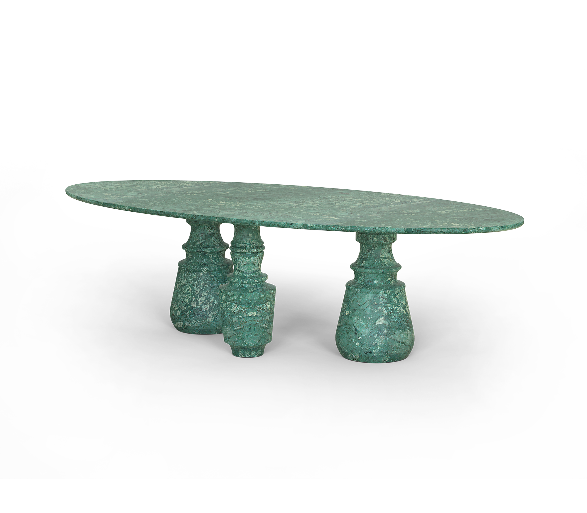 Obsidian Oval XL Guatemala Stone Dining Table