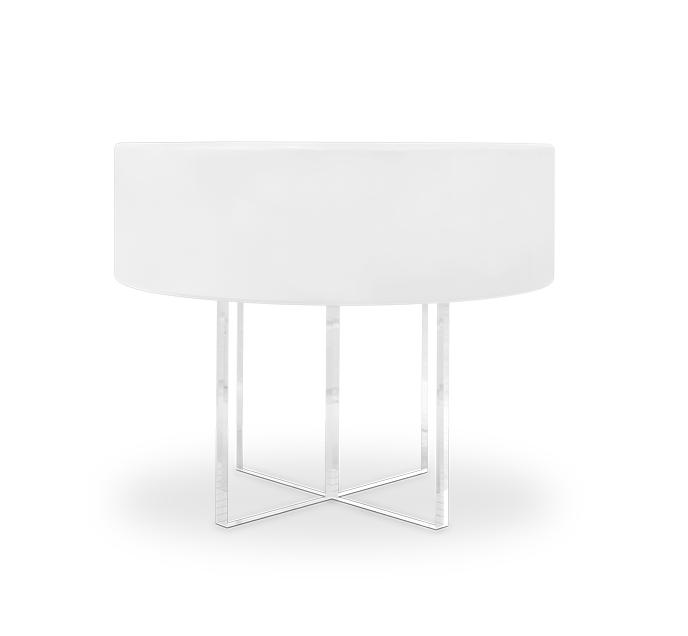 Nimbus White Bedside Table