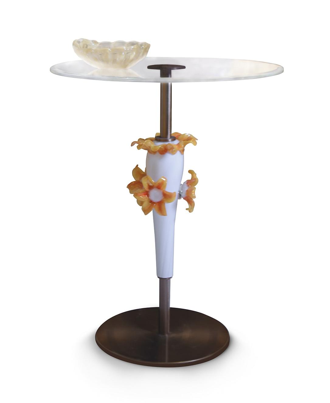 Side Table with Murano Glass Surface
