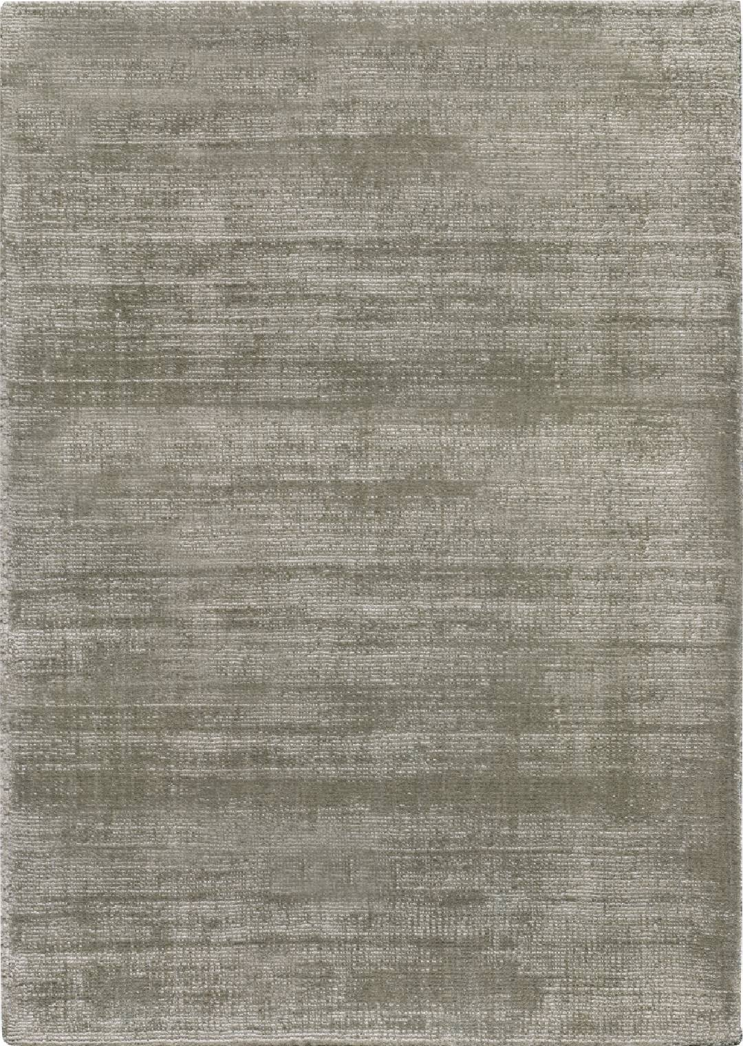 Plain Beige / Green Hand-Woven Rug