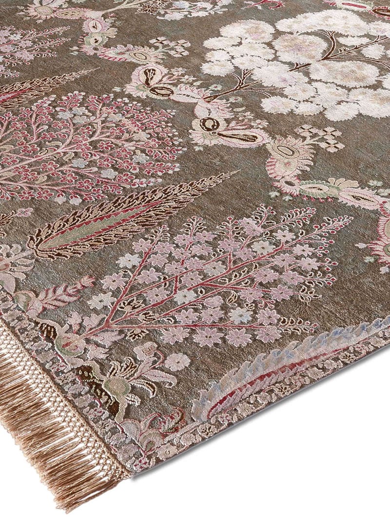 Mughal Handmade Luxury Rug ☞ Size: 274 x 365 cm