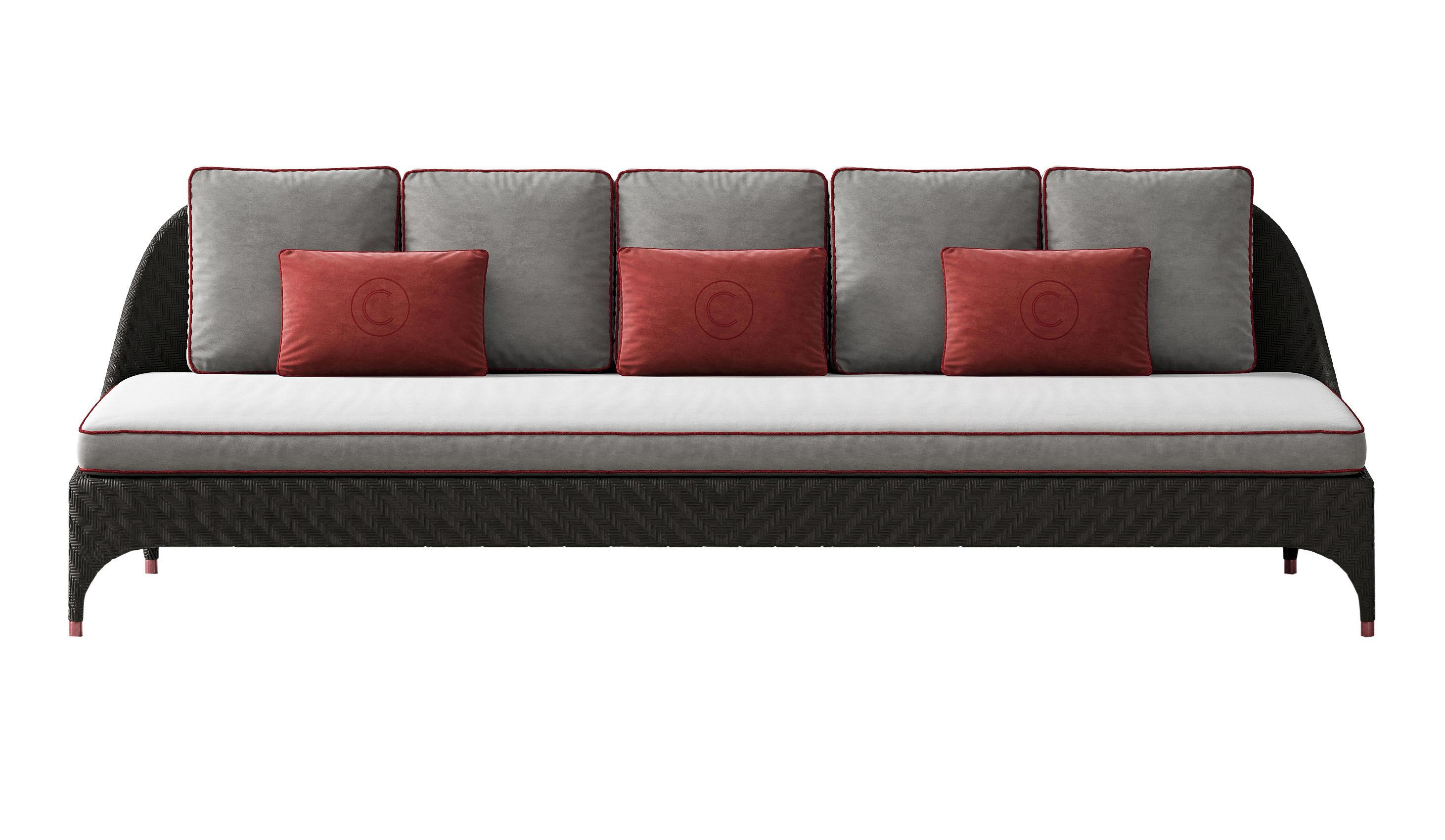 Spacious Three-Seater Outdoor Sofa