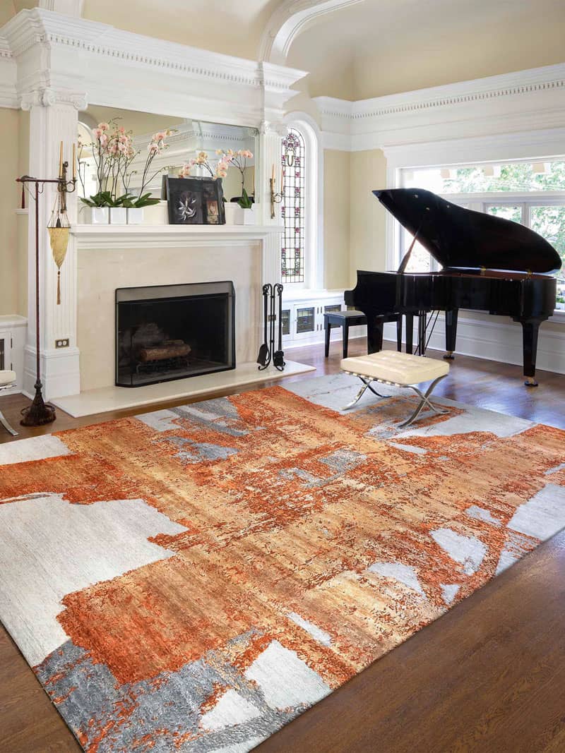 Rust Hand-Woven Rug