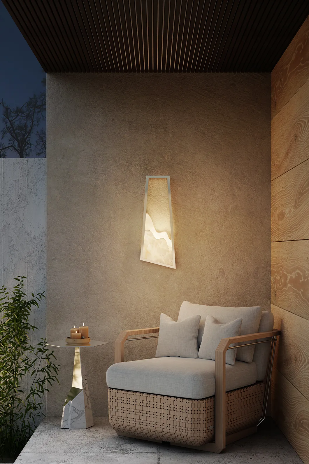 Majestic Aura Outdoor Wall Lamp