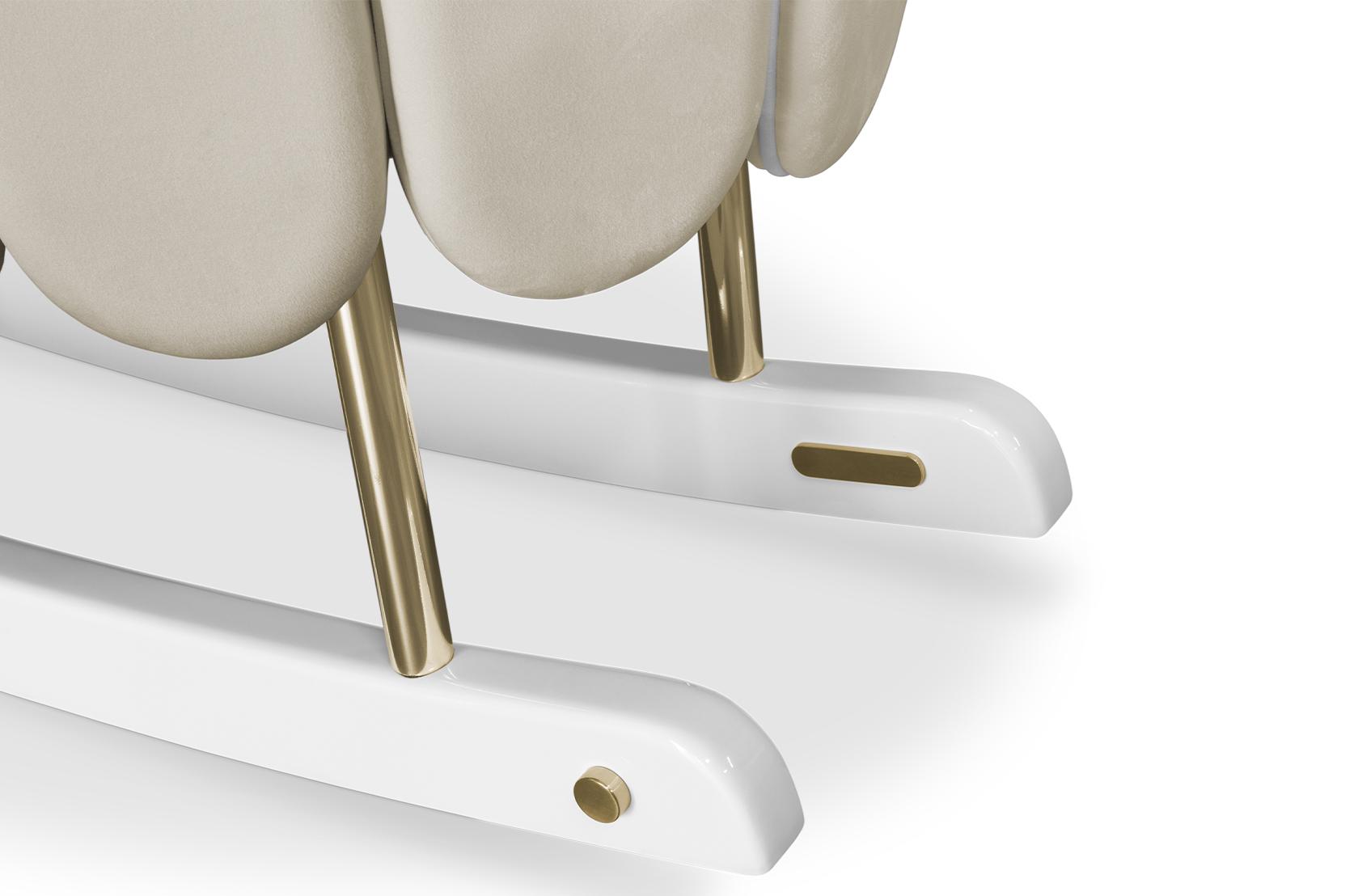 Lotus Beige Rocking Crib